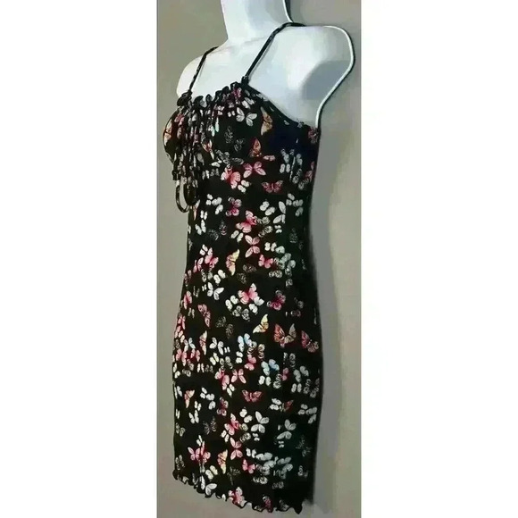 Liz and Sara Butterfly Print Fitted Dress (402) - Picture 4 of 8